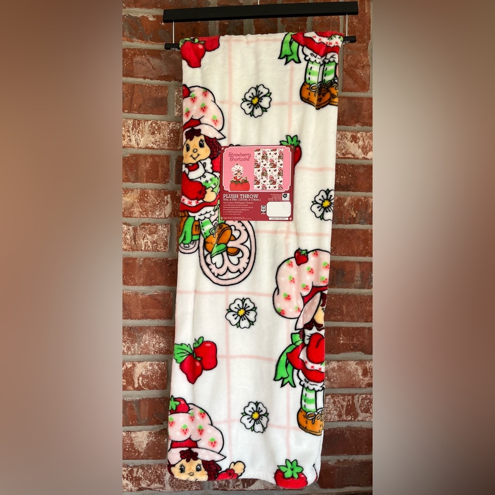 Strawberry Shortcake Tricycle Bike Plush Throw Blanket 50x70 NWT